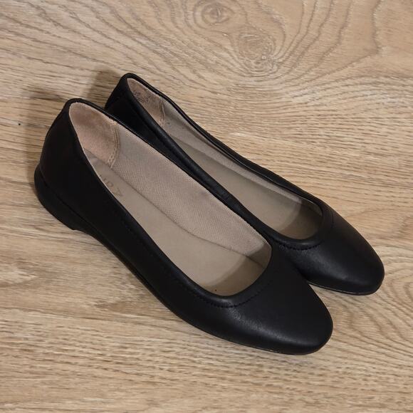 Naturalizer Alya Flexy Slip On Ballet Flats Black Leather Shoes Women Size 4.5M - Picture 7 of 8